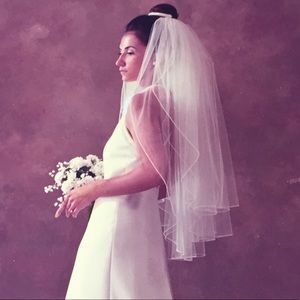 Eloquent Vintage Custom Made Bridal Gown and Veil.